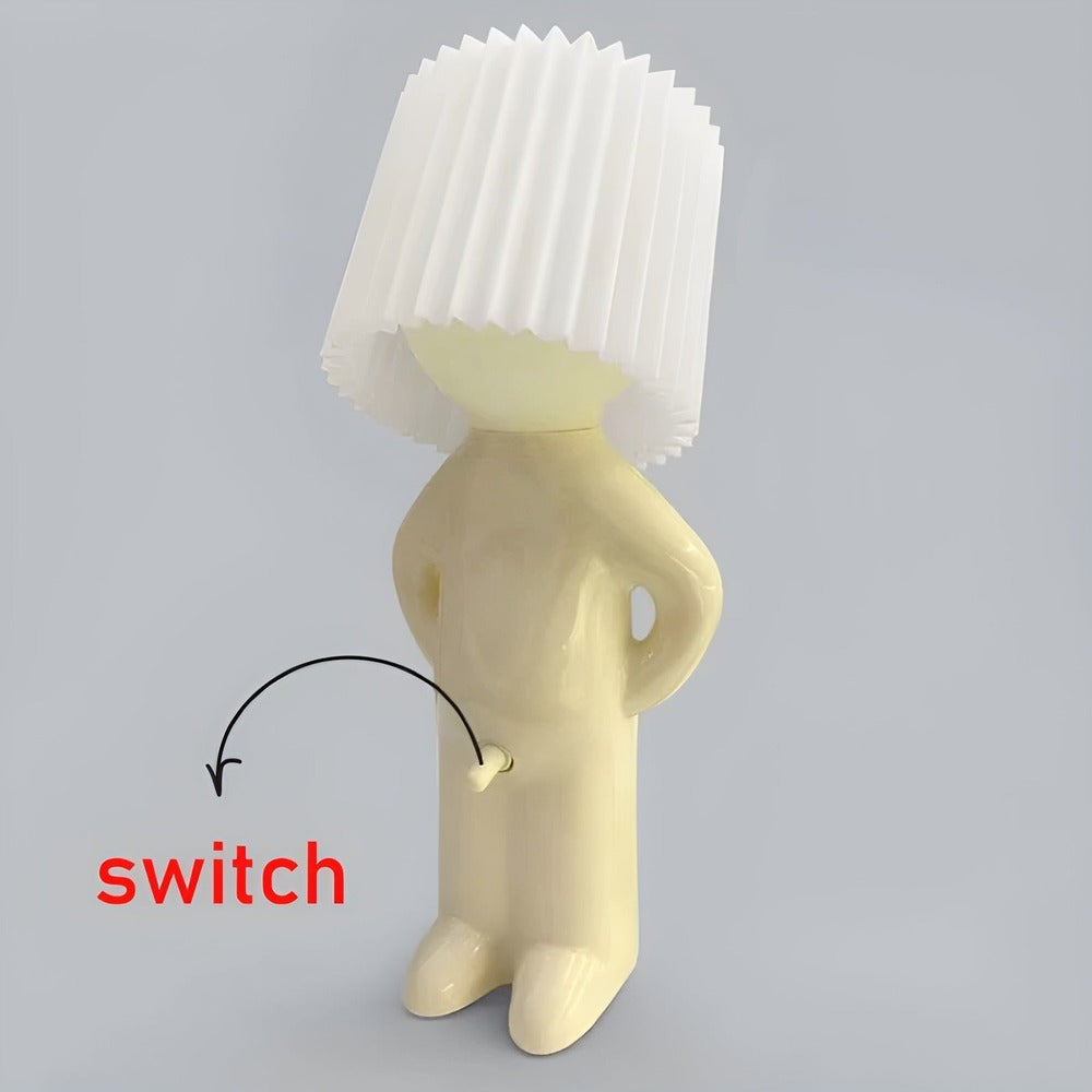 Dekoracyjna lampka LED z figurką chłopca