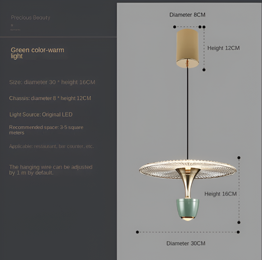 Lampa wisząca akrylowa nowoczesna 30 cm