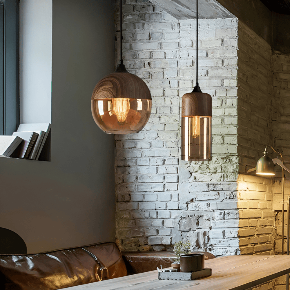 Lampa wisząca szklana retro nowoczesna regulowana