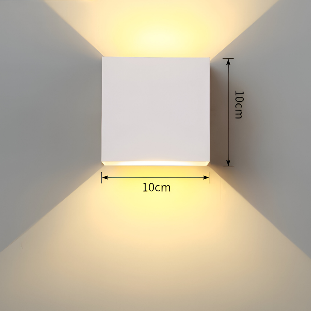 Nowoczesna lampa ścienna LED z aluminium i akrylu