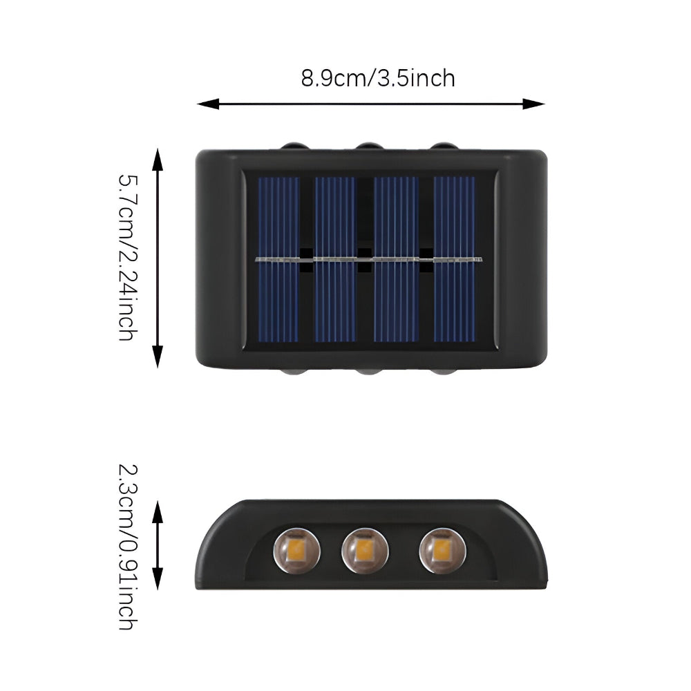 Solarna lampa ścienna LED do ogrodu