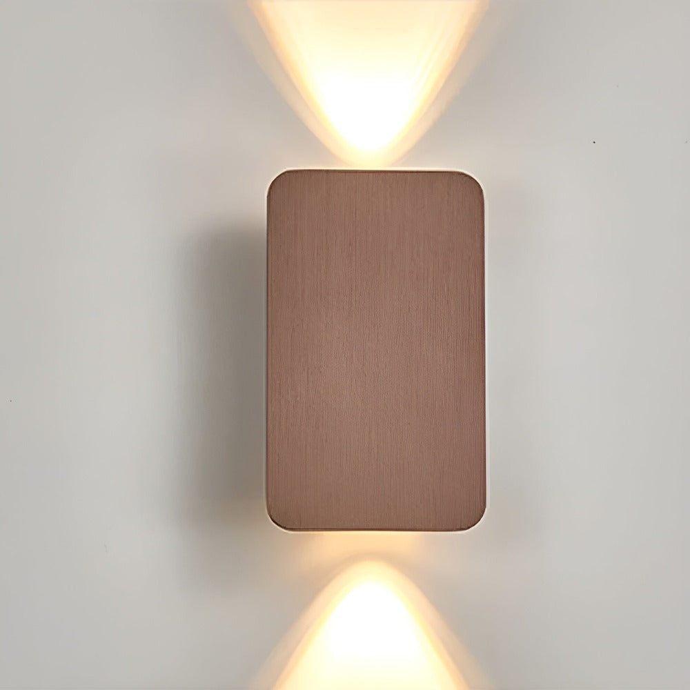 Prostokątna lampa ścienna LED wpuszczana aluminium