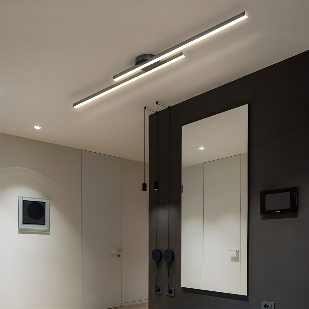 Nowoczesna lampa sufitowa LED do salonu aluminiowa