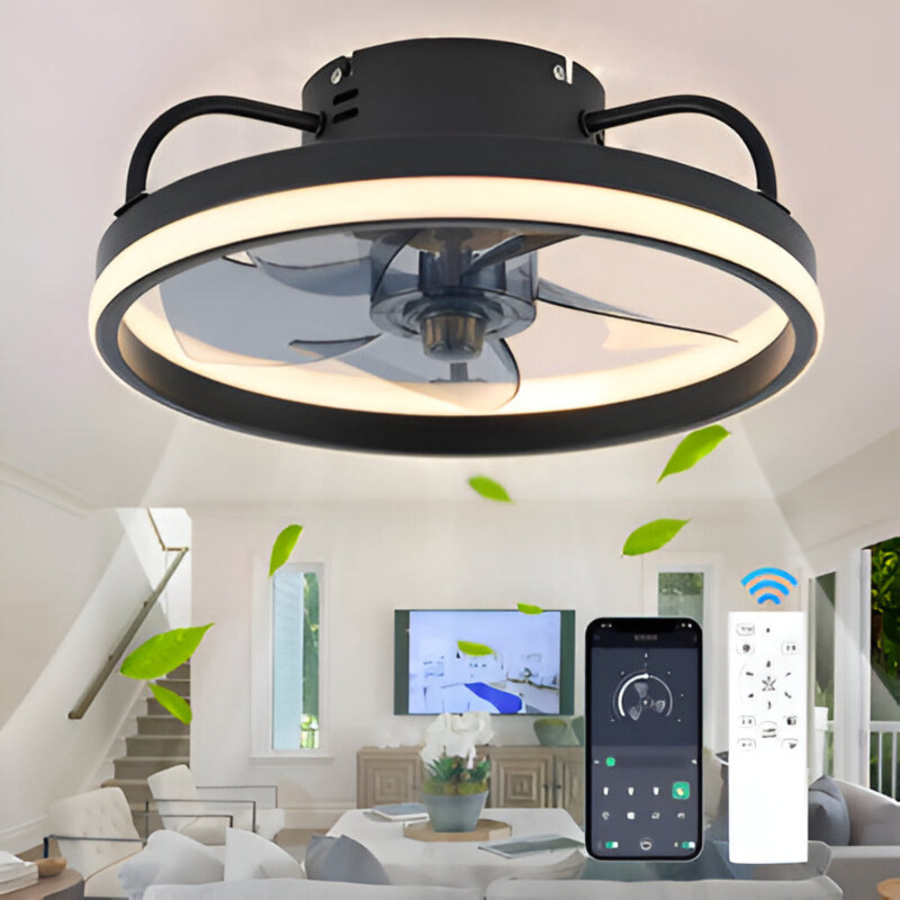Wentylator sufitowy LED z pilotem i aplikacją