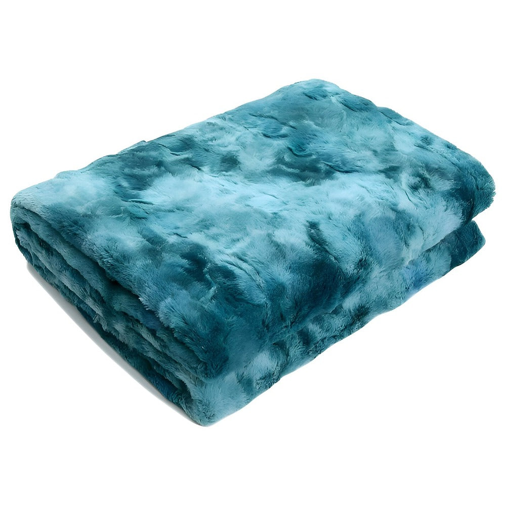 Dwustronny koc polarowy miękki coral fleece