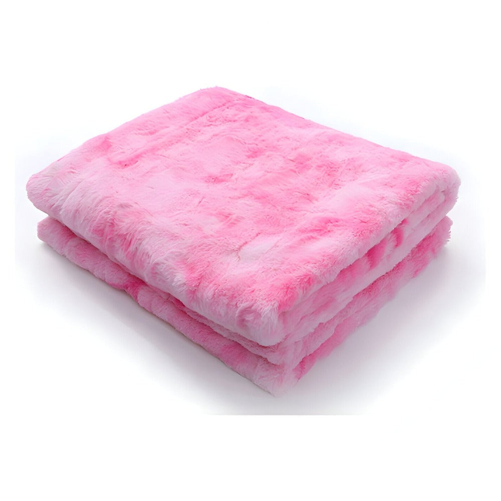 Dwustronny koc polarowy miękki coral fleece