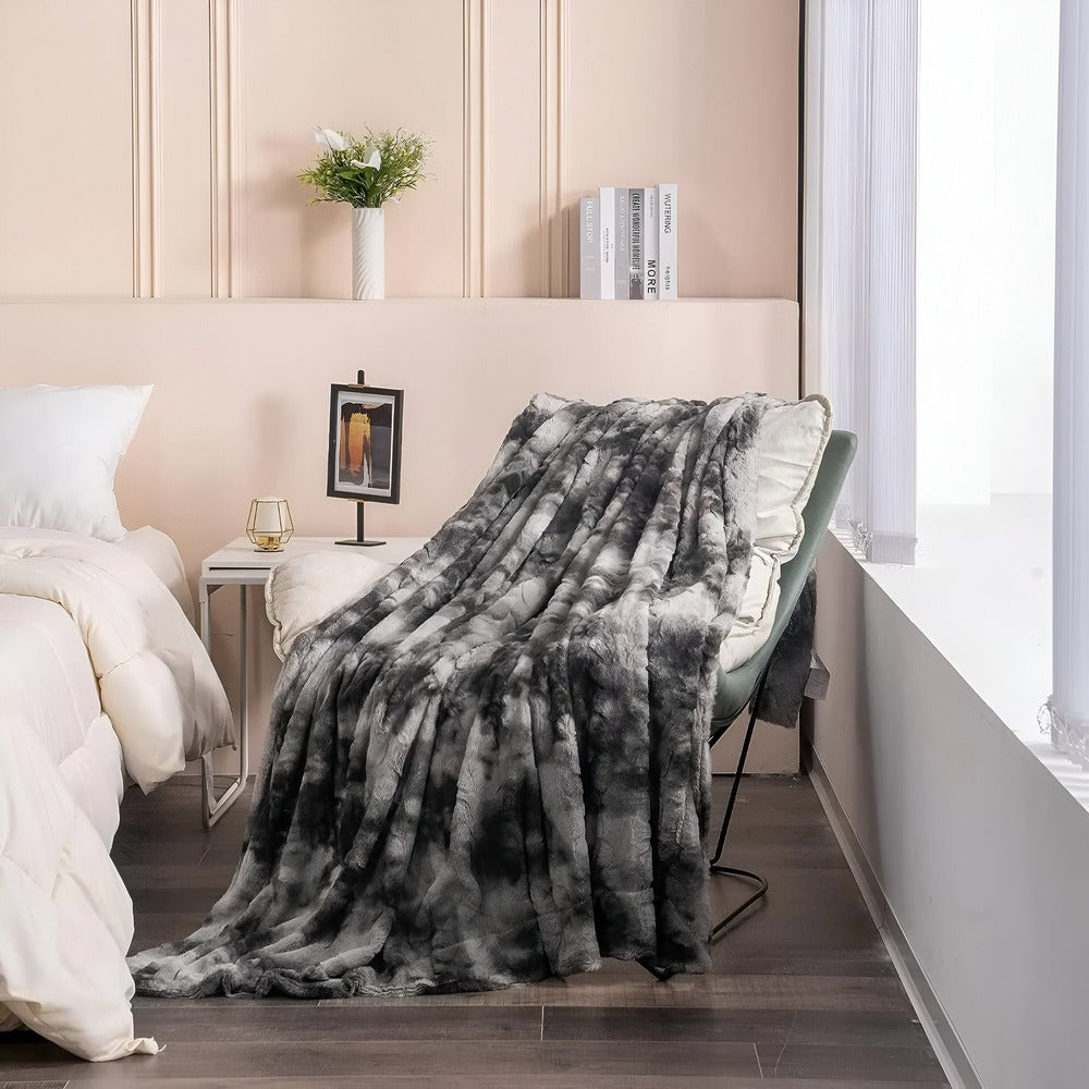 Dwustronny koc polarowy miękki coral fleece 160x200