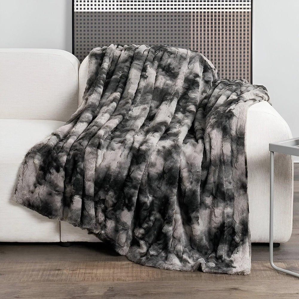 Dwustronny koc polarowy miękki coral fleece