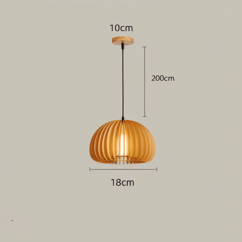 Ręcznie wykonana lampa wisząca z drewna rustykalna