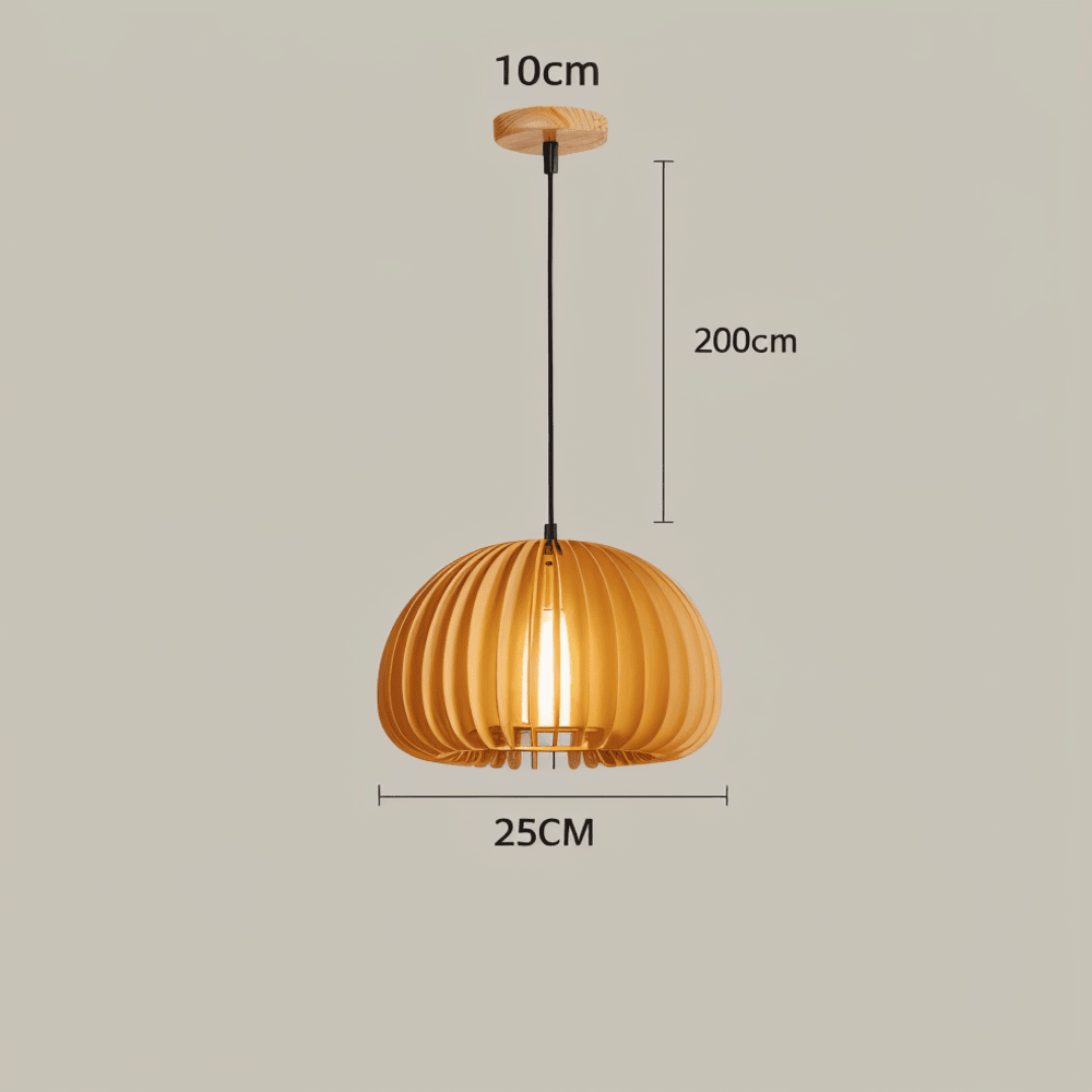 Ręcznie wykonana lampa wisząca z drewna rustykalna