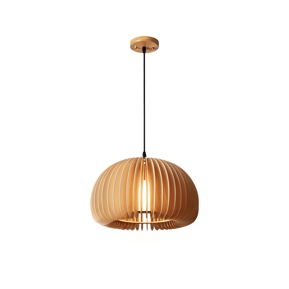 Ręcznie wykonana lampa wisząca z drewna rustykalna