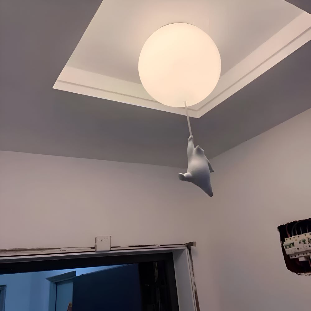 Lampa wisząca balon z misiem LED do pokoju dziecka