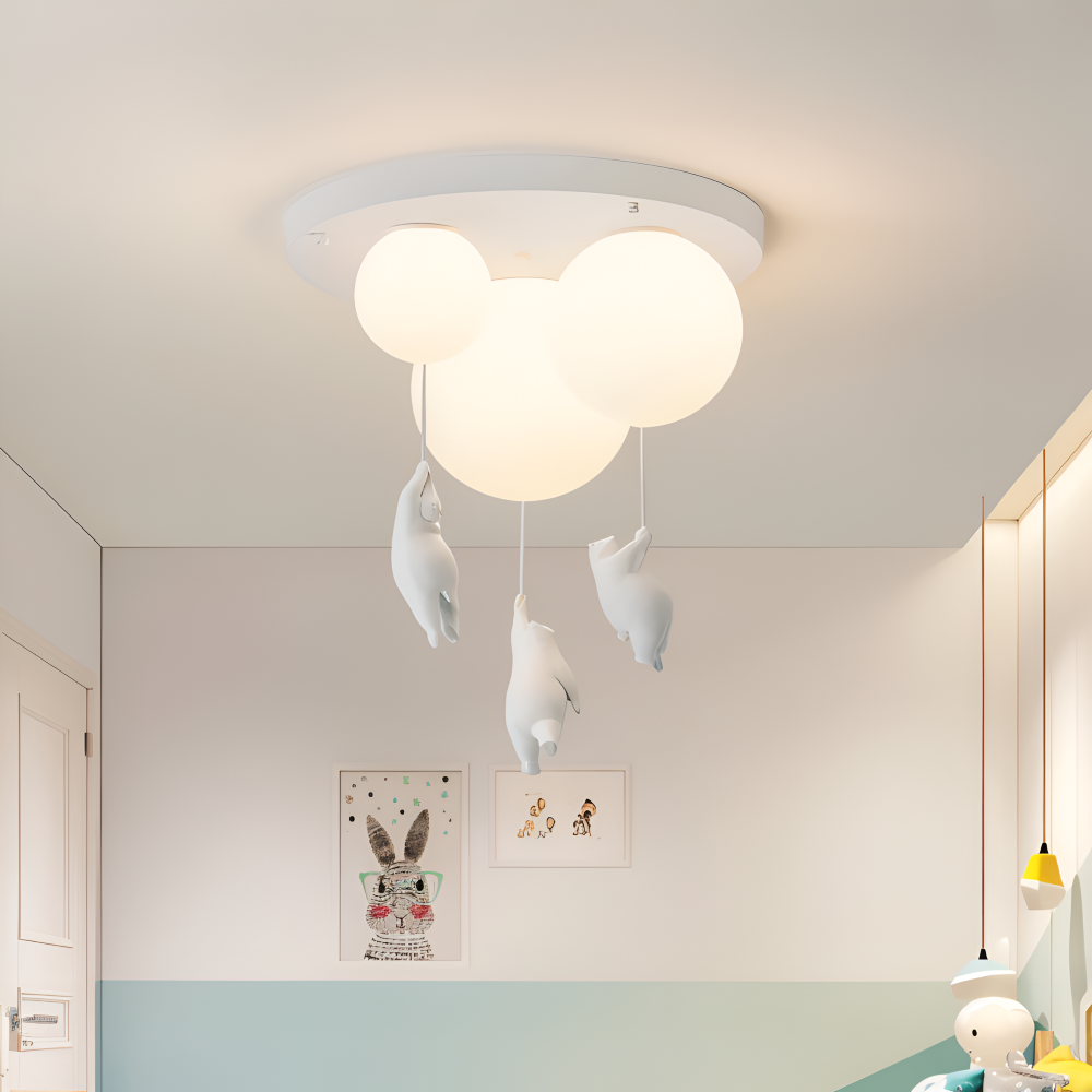 Lampa wisząca balon z misiem LED do pokoju dziecka
