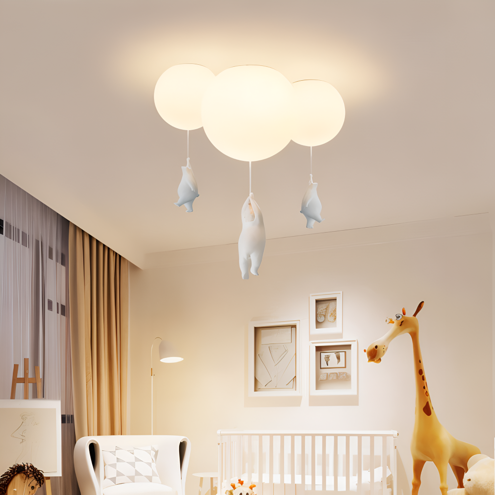 Lampa wisząca balon z misiem LED do pokoju dziecka