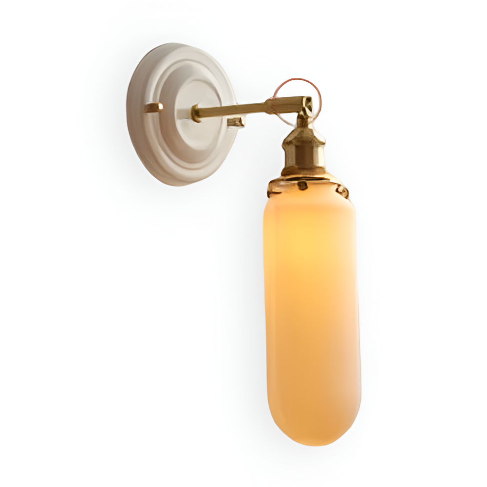 Lampa ścienna ceramiczna z miedzią w stylu rustykalnym