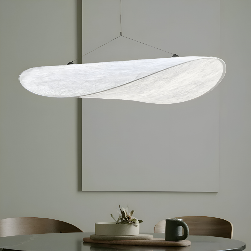 Ręcznie wykonana lampa wisząca z tkaniny do salonu