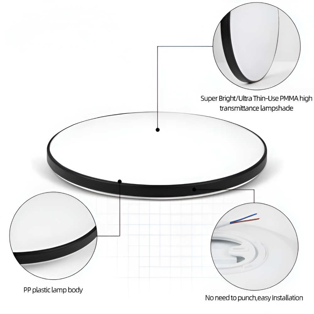 Plafon LED okrągły ultracienki 18W 30W 40W