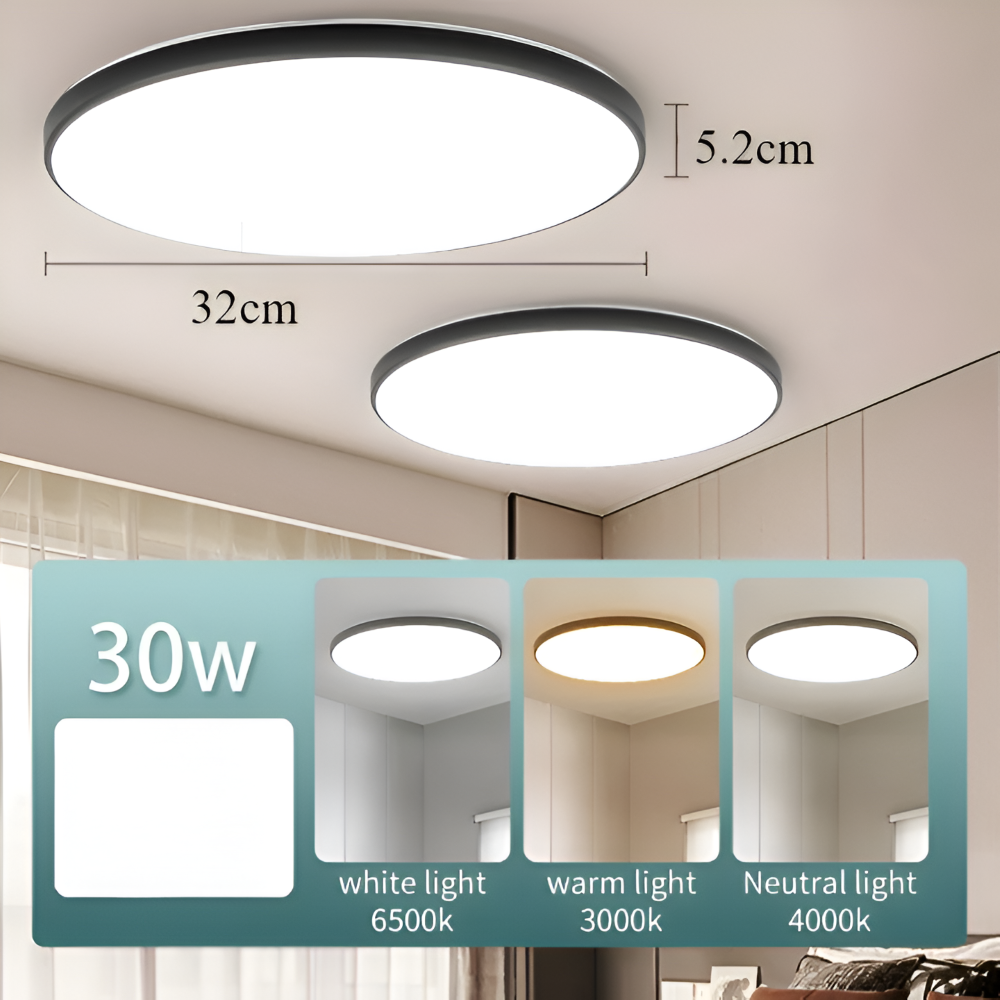 Plafon LED okrągły ultracienki 18W 30W 40W