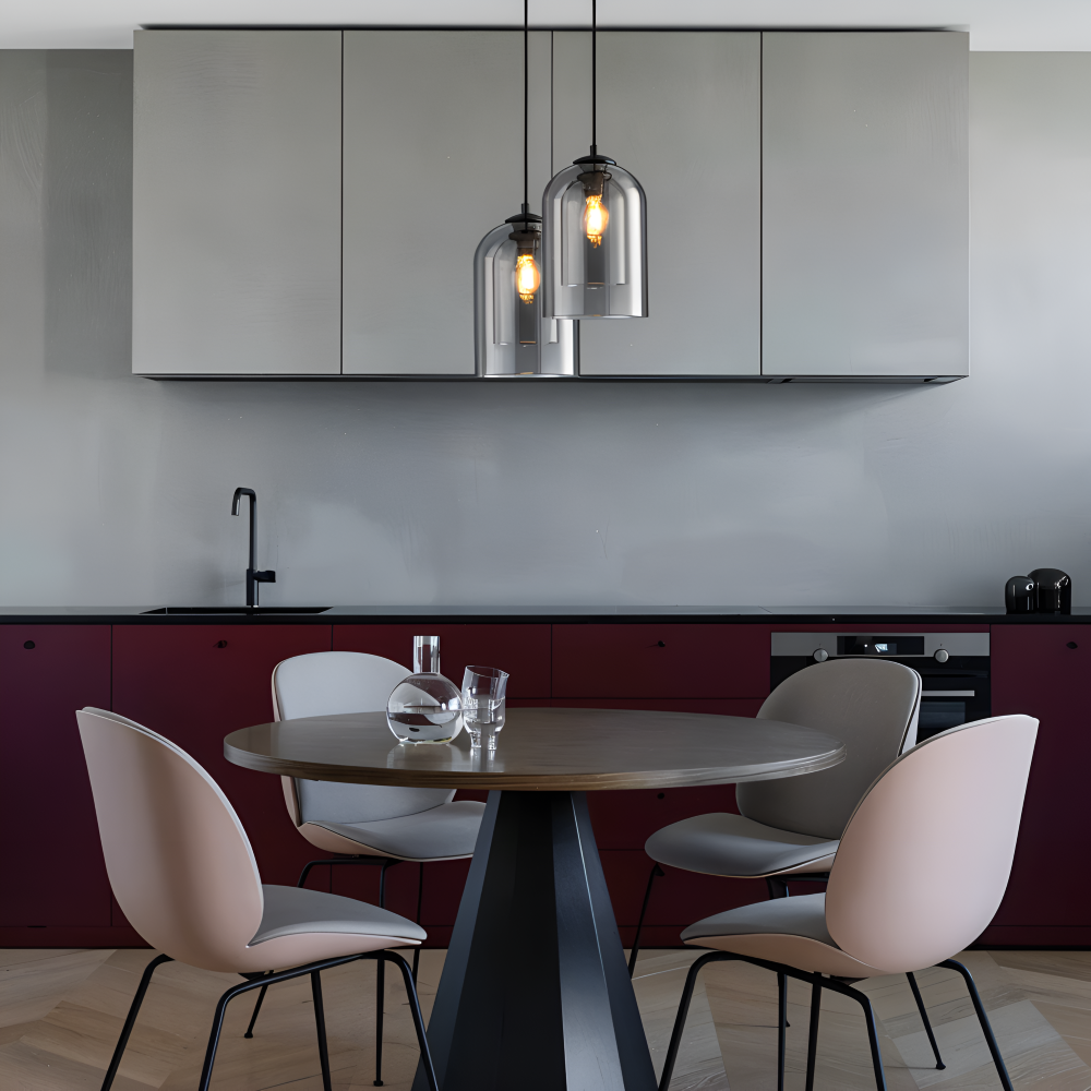 Lampa wisząca szklana podwójna do salonu