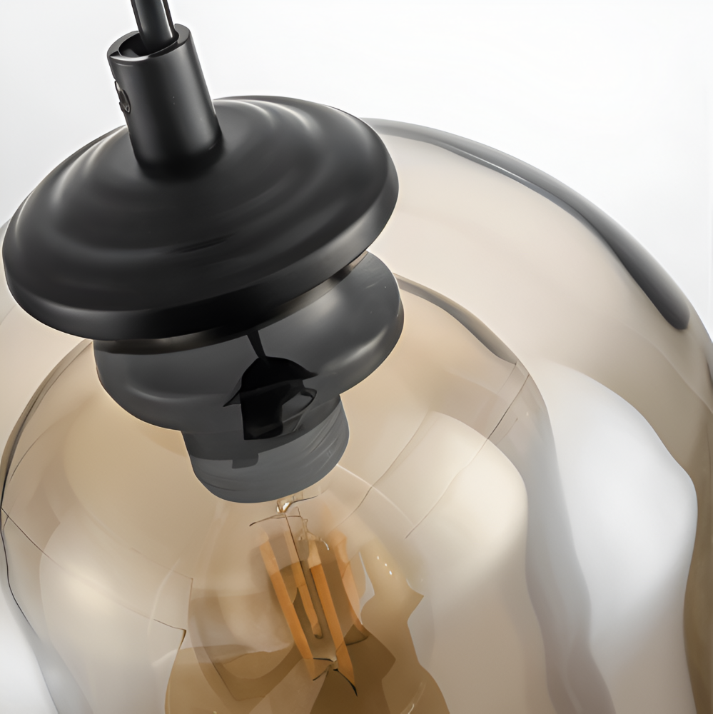 Lampa wisząca szklana podwójna do salonu