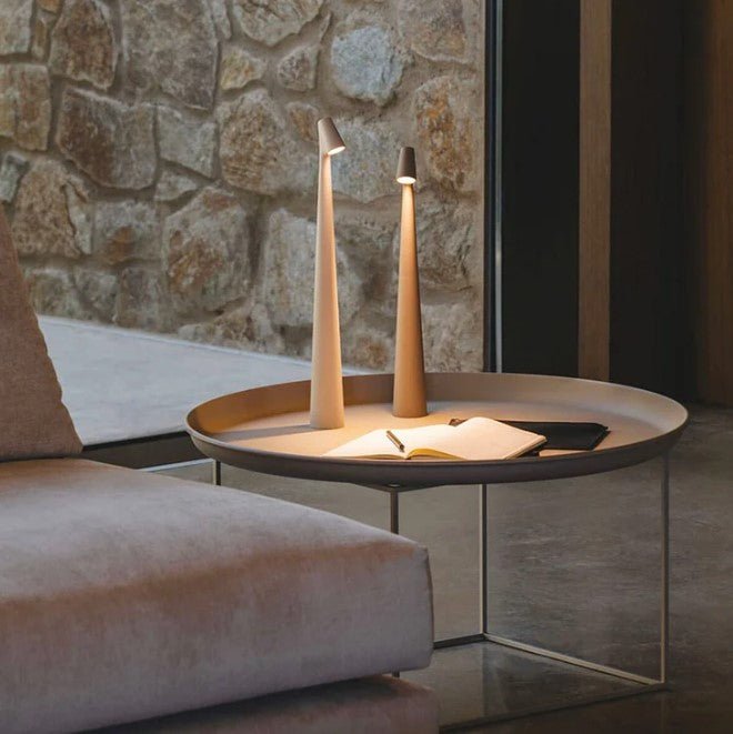 Bezprzewodowa lampa stołowa LED – skandynawski design z funkcją dotykową