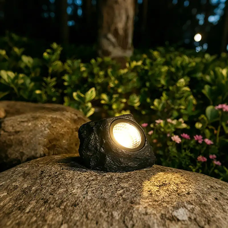 Solarne lampy ogrodowe w kształcie kamieni