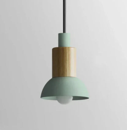 Kolorowa lampa wisząca w stylu skandynawskim do kuchni i jadalni