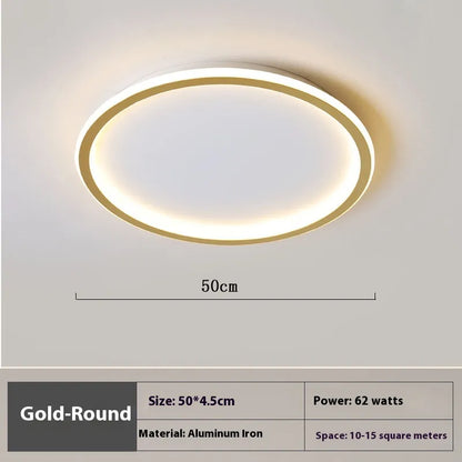 Okrągła lampa sufitowa LED ze szkła i metalu