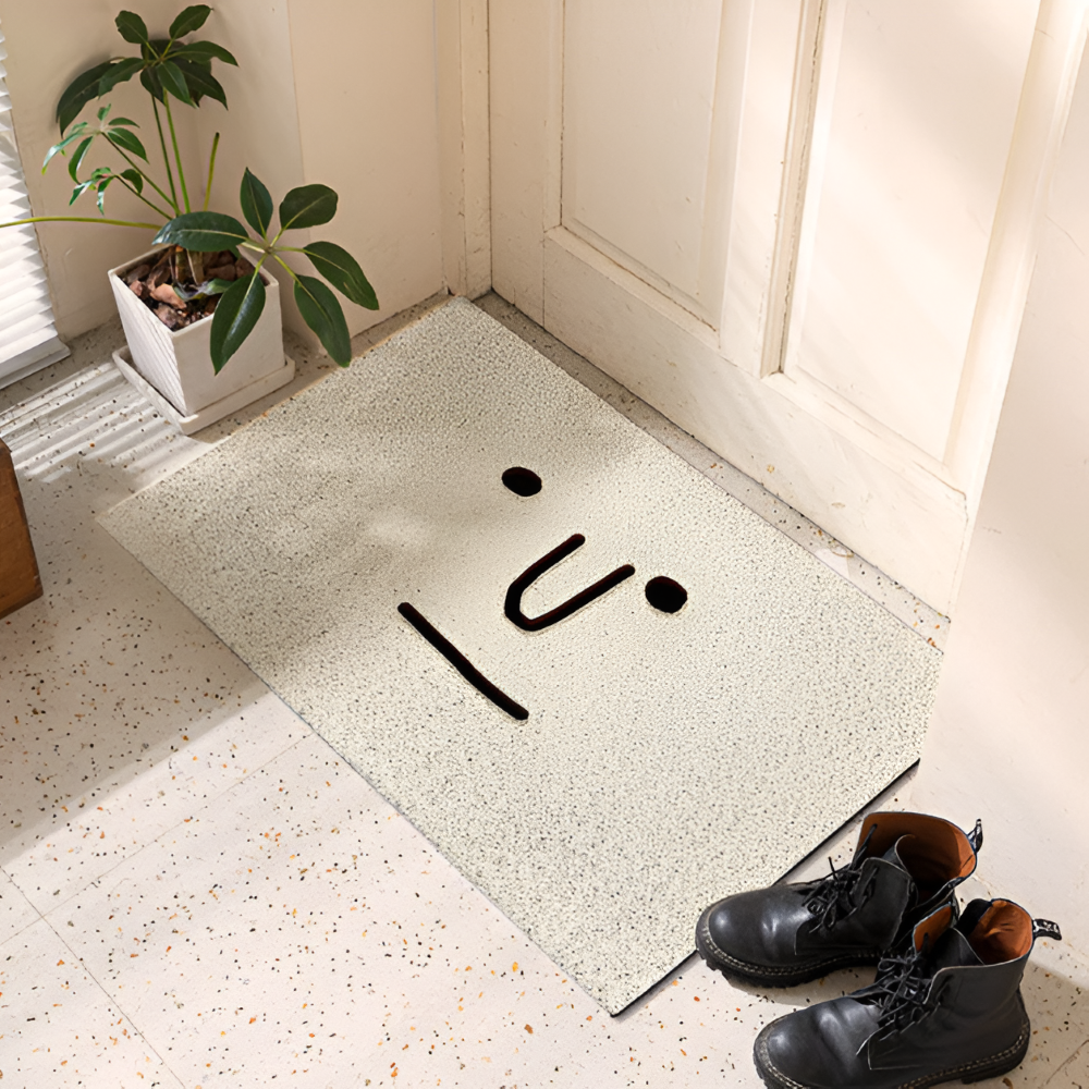 Antypoślizgowa wycieraczka PVC ze smiley 40 × 60 cm