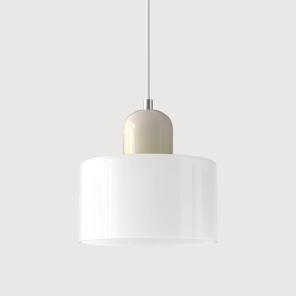 Retro lampa wisząca z pomarańczowym kloszem i zieloną oprawą