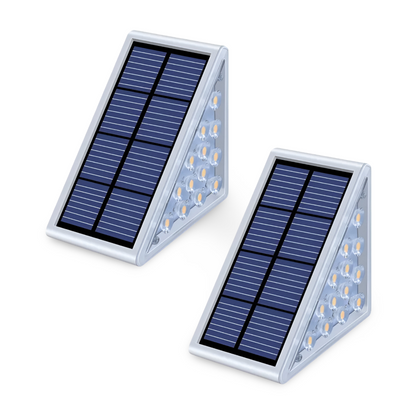 Trójkątne lampy solarne LED schodowe ogrodowe IP67
