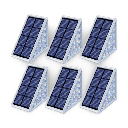 Trójkątne lampy solarne LED schodowe ogrodowe IP67