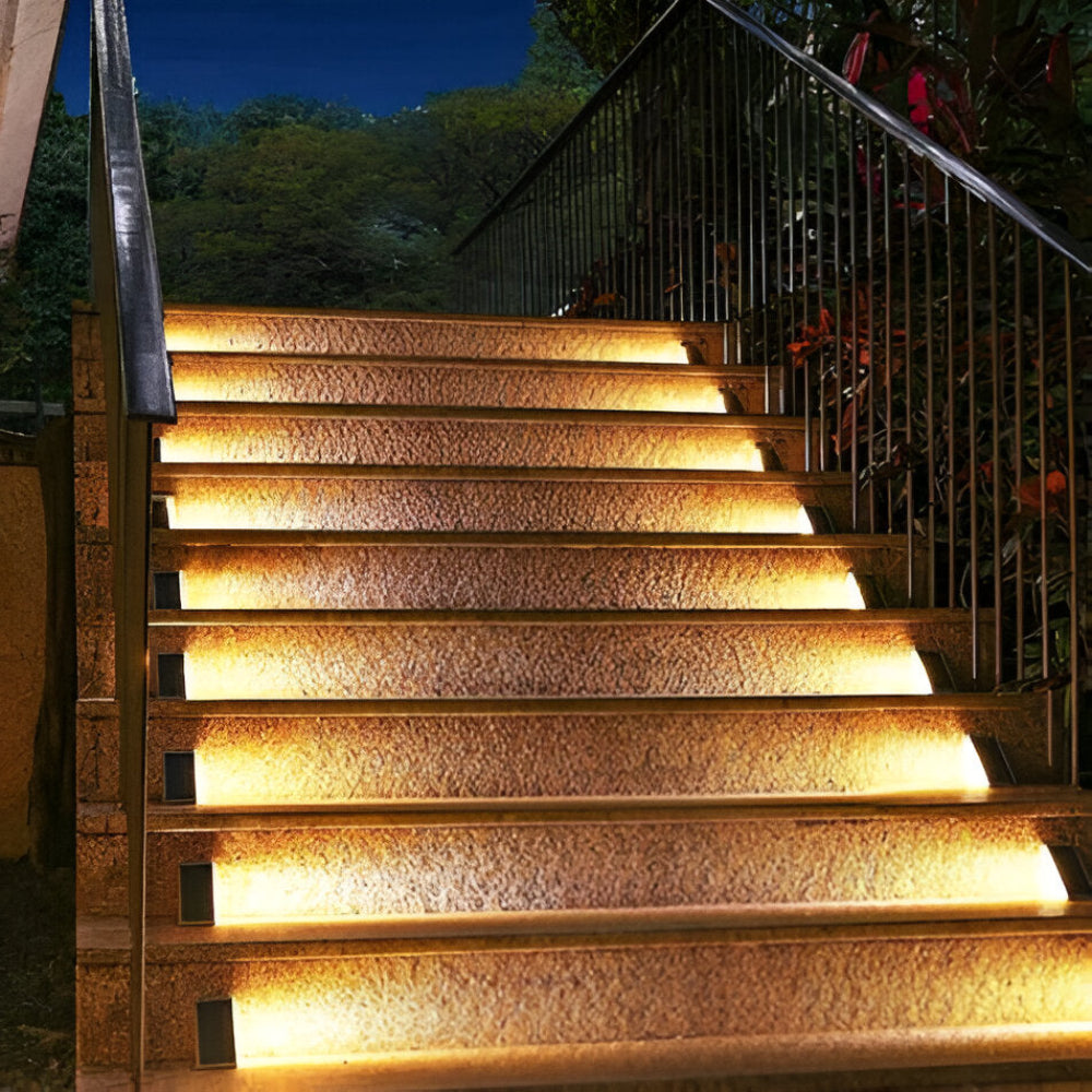 Trójkątne lampy solarne LED schodowe ogrodowe IP67