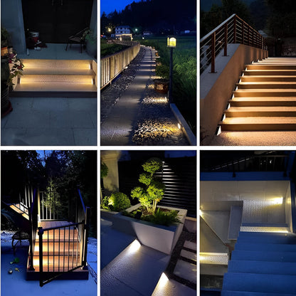 Trójkątne lampy solarne LED schodowe ogrodowe IP67