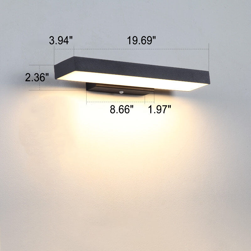 Minimalistyczny kinkiet LED z czujnikiem ruchu na zewnątrz