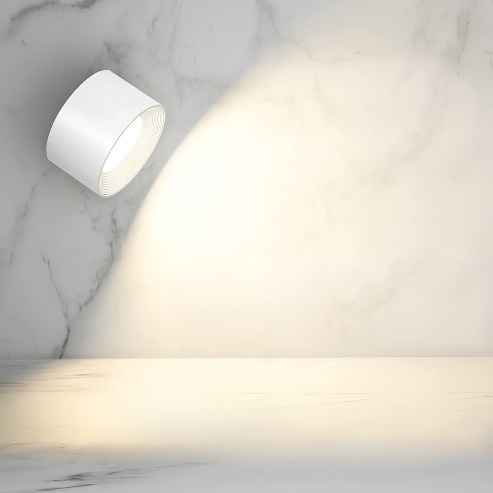 Bezprzewodowy kinkiet LED obrotowy 360° – lampa ścienna z dotykiem i USB