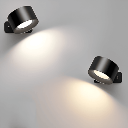 Bezprzewodowy kinkiet LED obrotowy 360° – lampa ścienna z dotykiem i USB