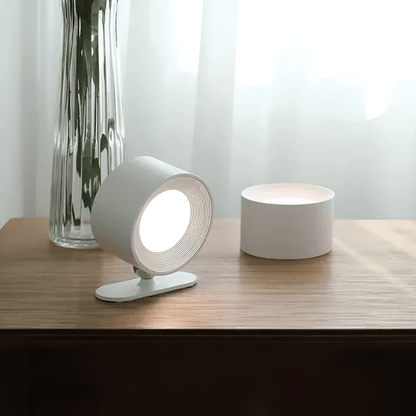 Bezprzewodowy kinkiet LED obrotowy 360° – lampa ścienna z dotykiem i USB