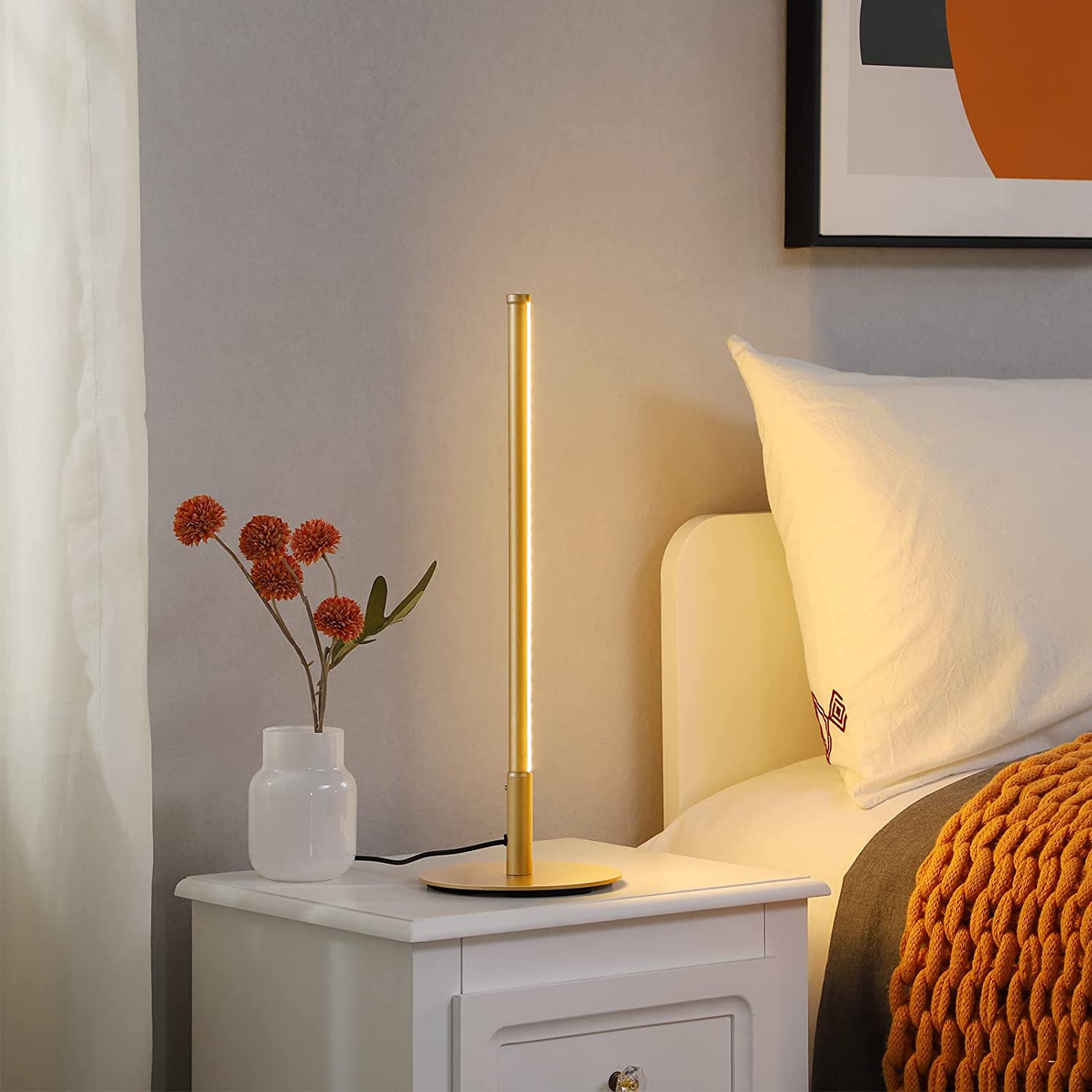 Lampa stołowa LED złota dotykowa 6W 550 lm