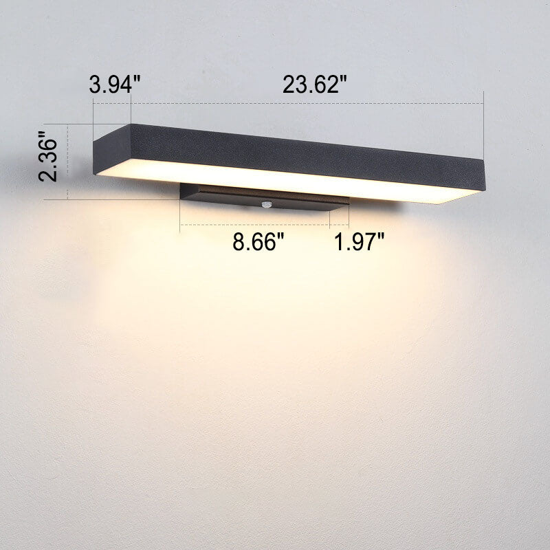 Minimalistyczny kinkiet LED z czujnikiem ruchu na zewnątrz