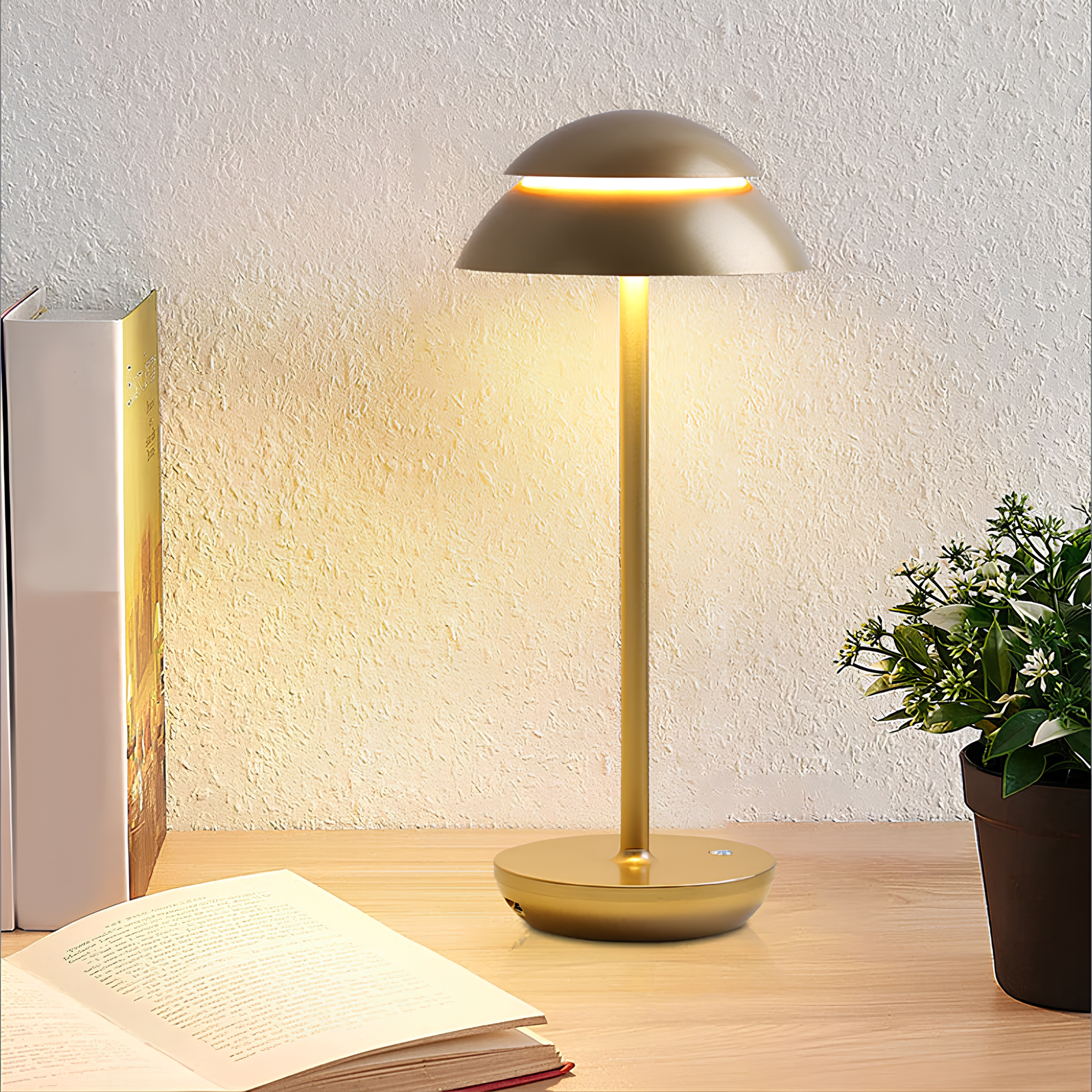 Bezprzewodowa lampa stołowa LED aluminiowa ściemniana