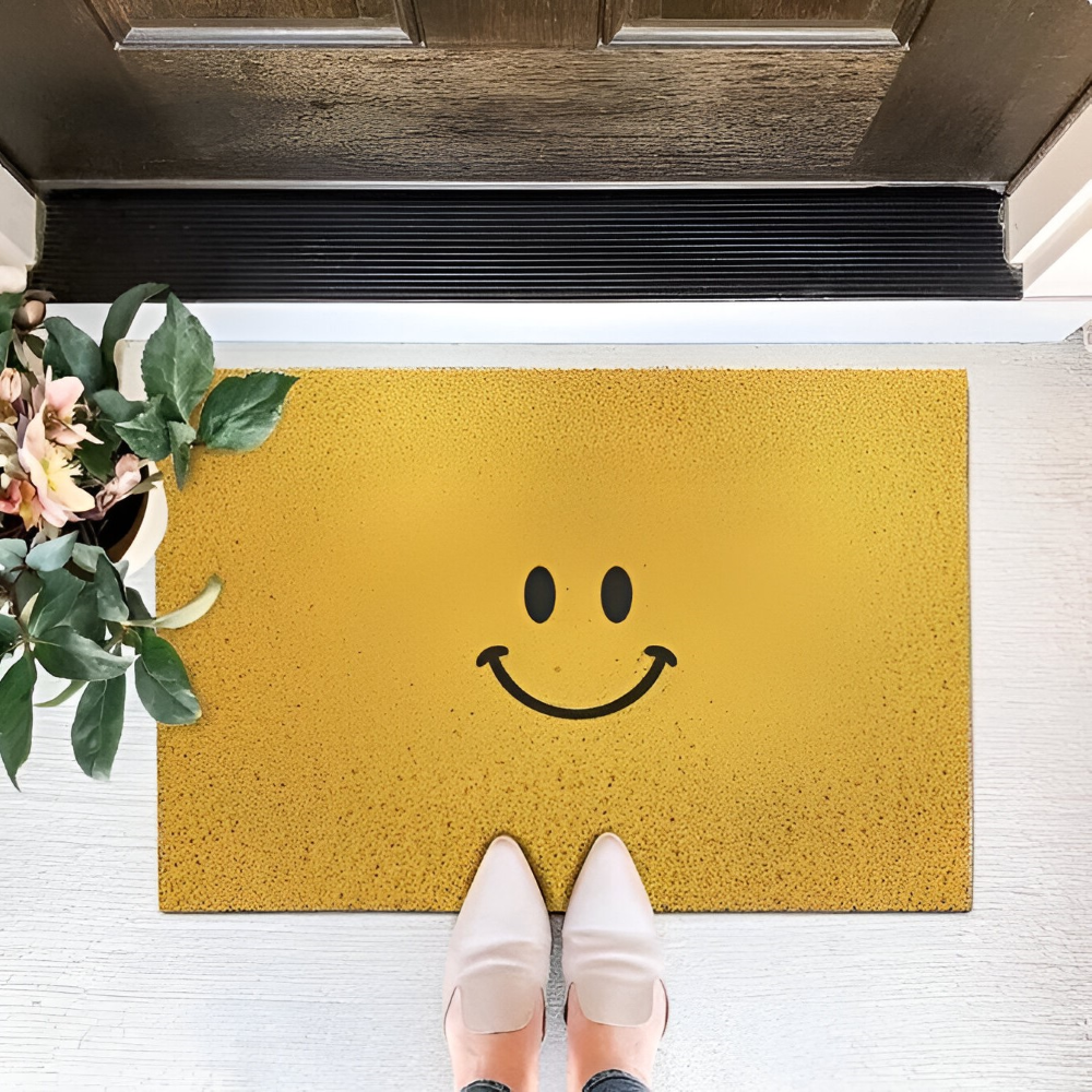 Antypoślizgowa wycieraczka PVC ze smiley 40 × 60 cm
