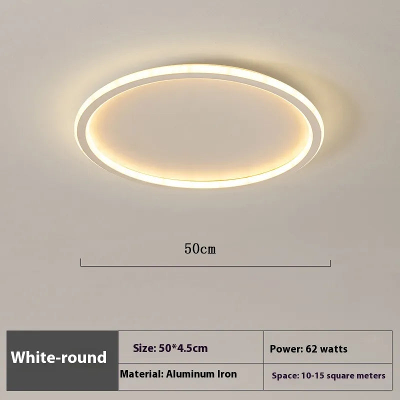 Okrągła lampa sufitowa LED ze szkła i metalu