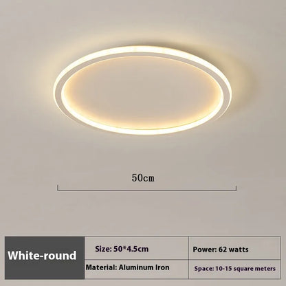 Okrągła lampa sufitowa LED ze szkła i metalu