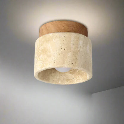 Japońska lampa sufitowa Japandi do salonu