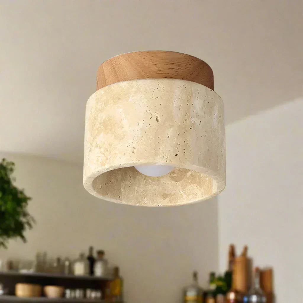 Japońska lampa sufitowa Japandi do salonu