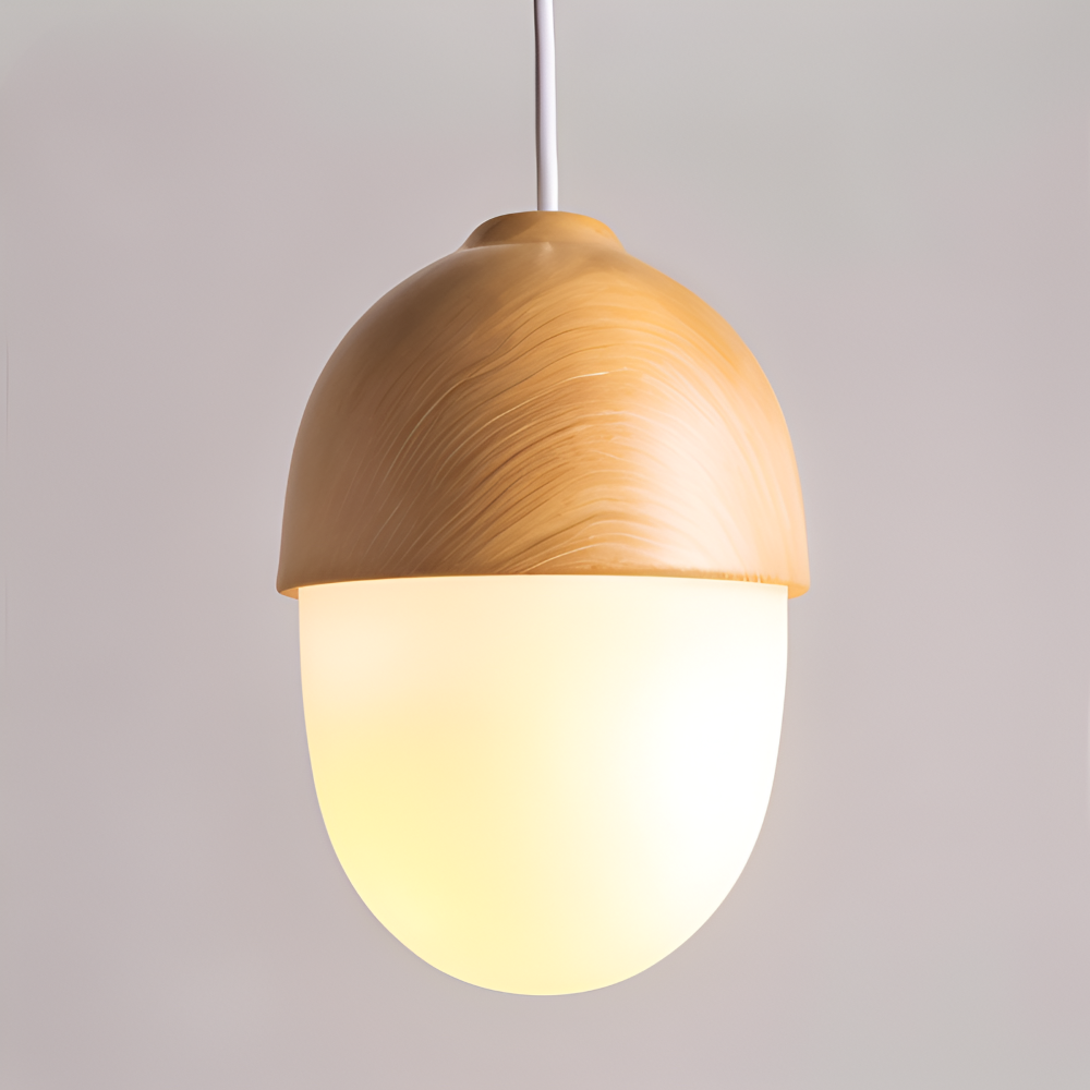 Lampa wisząca vintage z matowym szklanym kloszem