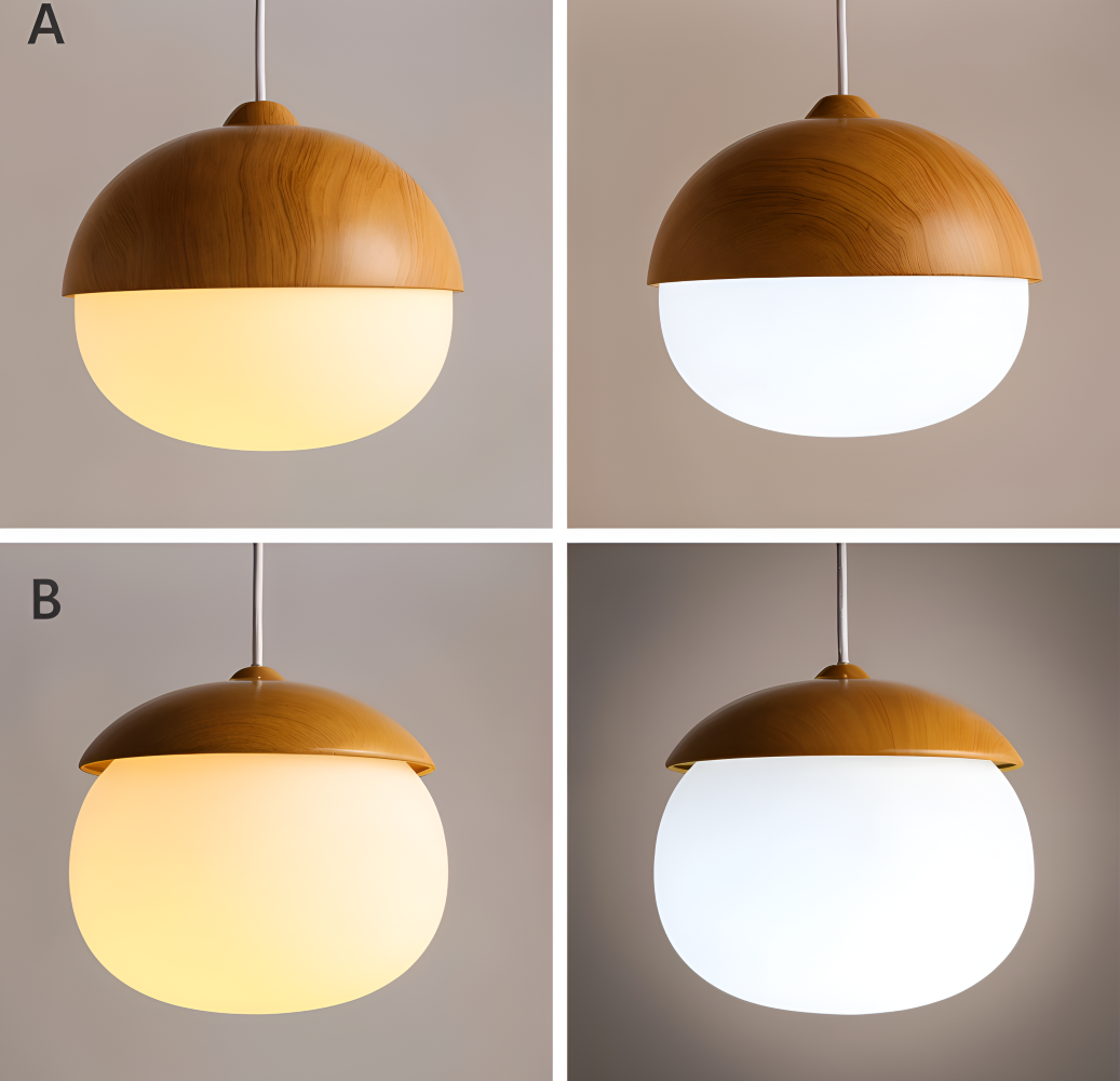 Lampa wisząca vintage z matowym szklanym kloszem