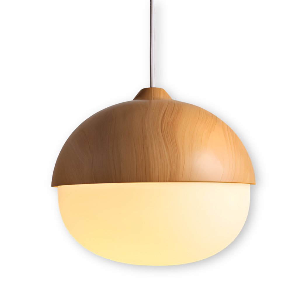 Lampa wisząca vintage z matowym szklanym kloszem