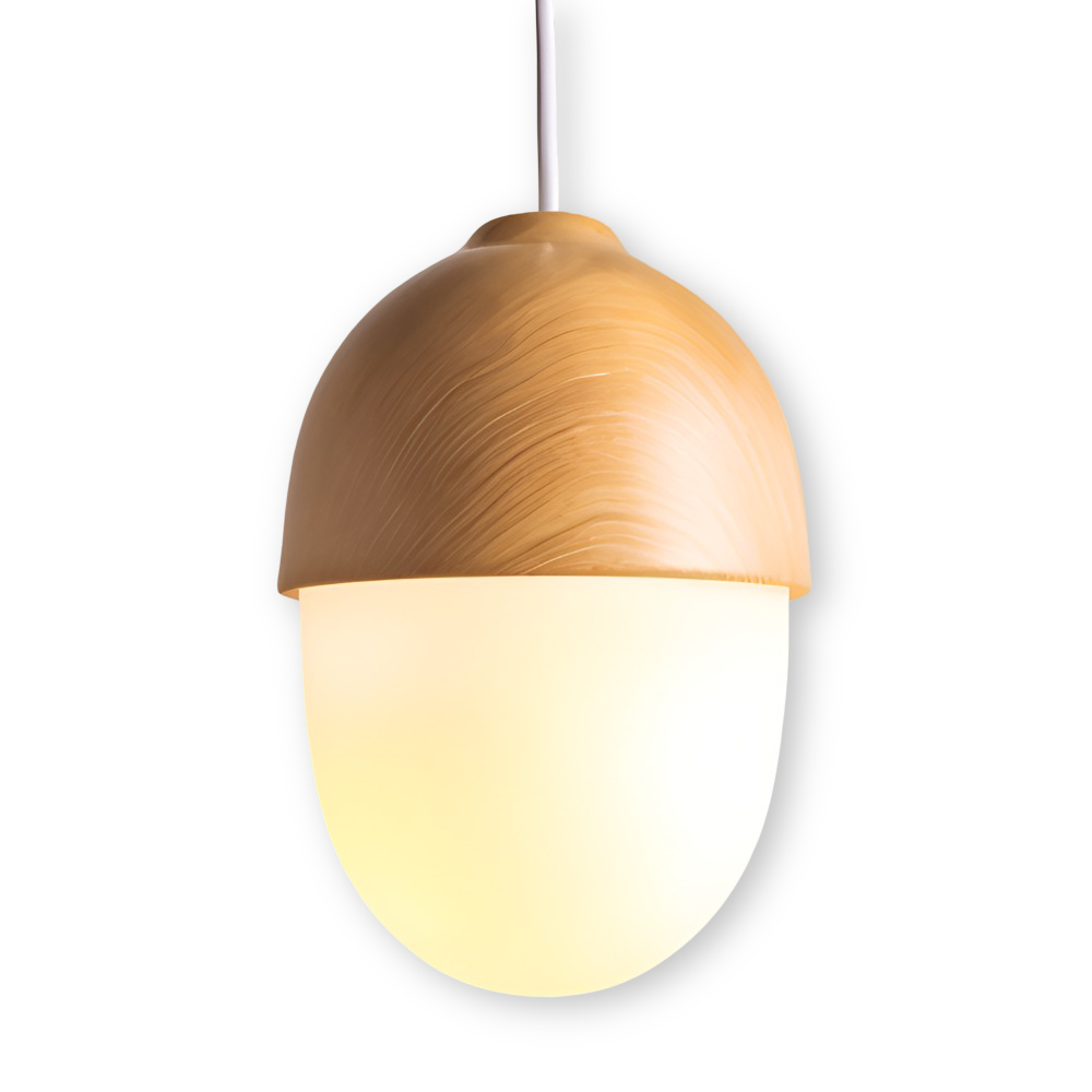 Lampa wisząca vintage z matowym szklanym kloszem